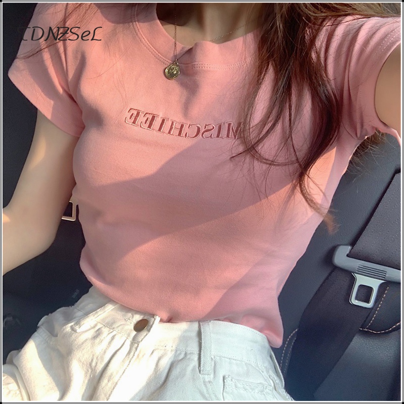 2020 Summer Women's Tops Short Sleeve T Shirt Casual Solid Color Fashion O-neck Tee Tops Girls Slim Basic T-shirts Hot Tees New, Black
2020 Summer Women's Tops Short Sleeve T Shirt Casual Solid Color Fashion O-neck Tee Tops Girls Slim Basic T-shirts Hot Tees New, Black