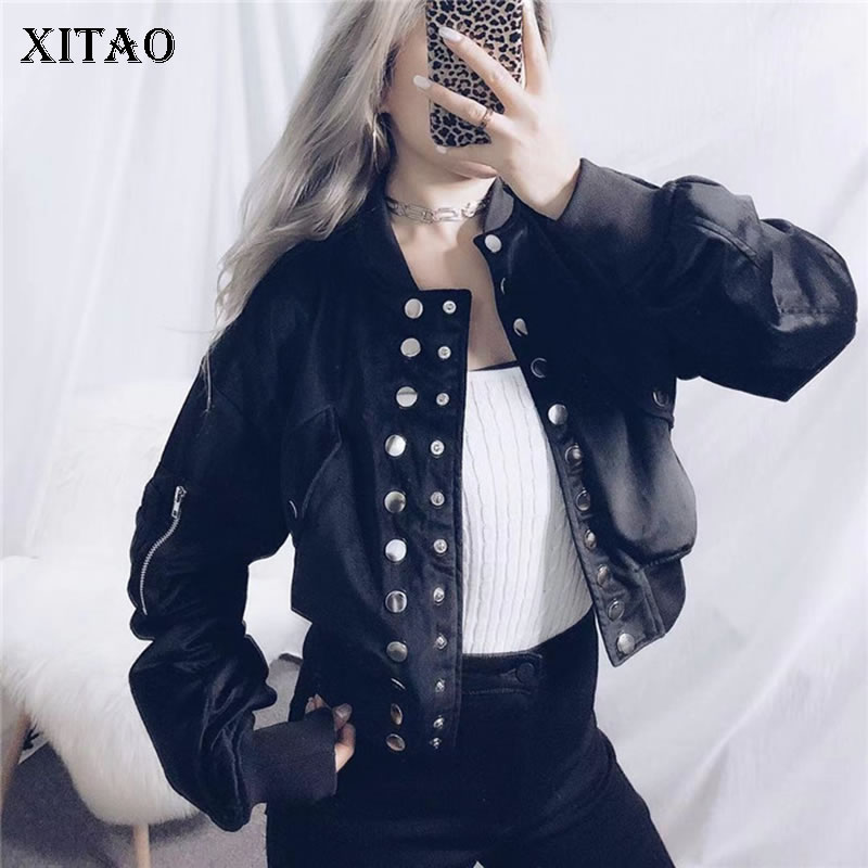 XITAO Tide Individuality Single Breasted Jacket Fashion Wild Elegant Women 2019 Autumn New Pocket Zipper Black Tops WQR1503
XITAO Tide Individuality Single Breasted Jacket Fashion Wild Elegant Women 2019 Autumn New Pocket Zipper Black Tops WQR1503