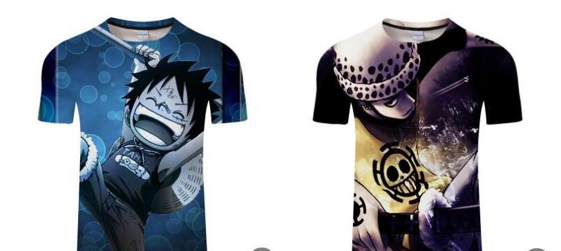 One Piece T Shirt Tshirt Men Women New Fashion Short Sleeve O Neck All Over Printed T-shirts Summer Tops