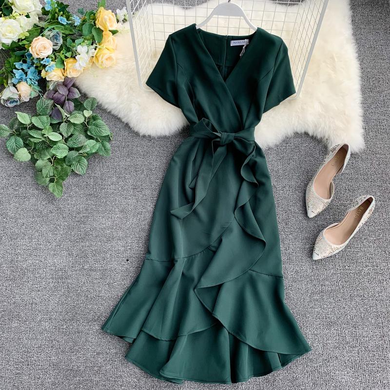 7colors Plus Size Summer Sexy Elegant V-neck Knee-length Trumpet Mermaid Chiffon Pure Color Cocktail Dresses Cocktail Dress, Black
7colors Plus Size Summer Sexy Elegant V-neck Knee-length Trumpet Mermaid Chiffon Pure Color Cocktail Dresses Cocktail Dress, Black