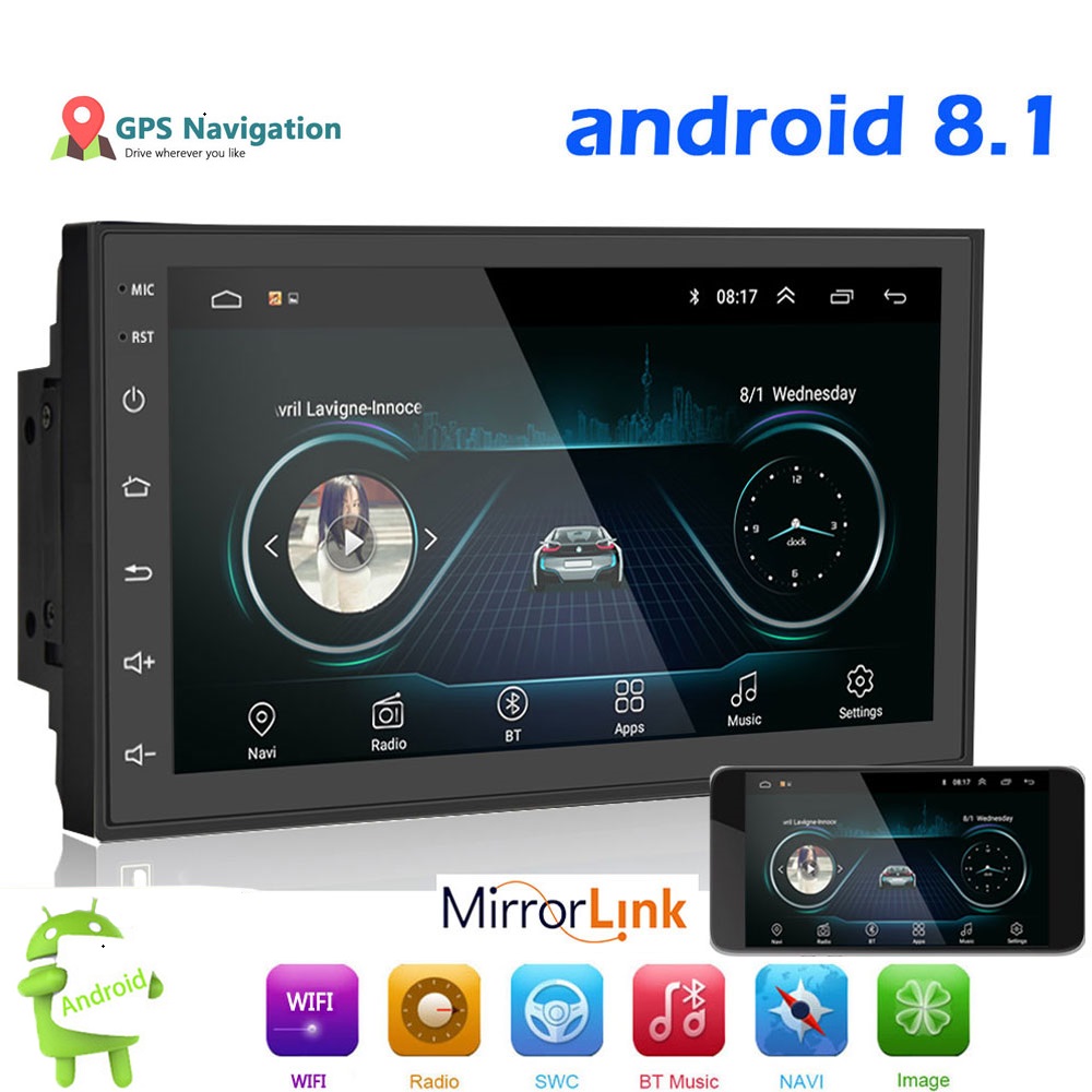 Car Multimedia Player Andriod GPS Navigation 2DIN HD Autoradio WiFi USB FM 2 Din 7&quot; Car Audio Radio Stereo Backup Monitor от DHgate WW