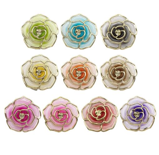 New Zinc alloy Hanger Rose Shape Foldable Bag Purse Hook Portable Rose Table Hook for Bag Creative Multiple Bag Desk Hanger
