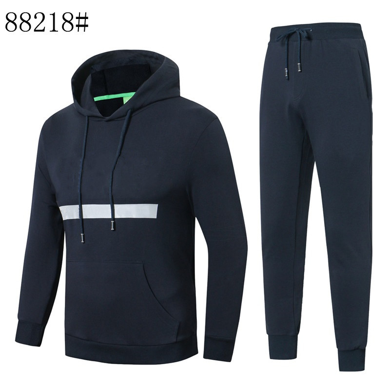 Men's Full Zip Track Suit For Fall 2020 Men's Track Suit And Pantsuit Hoodie-image