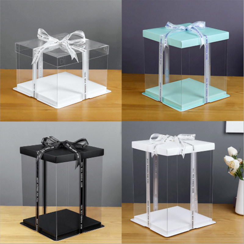 PVC transparent cake box birthday cake box 6/8/10/12/14/16 inch baking packaging three in one
PVC transparent cake box birthday cake box 6/8/10/12/14/16 inch baking packaging three in one