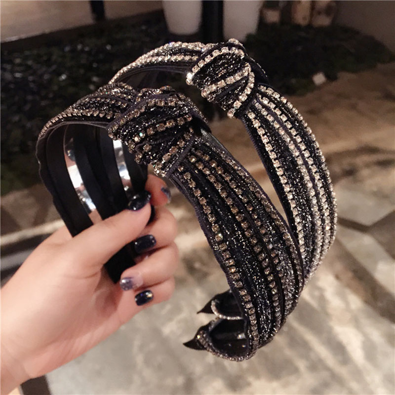 Luxury Rhinestone Party Hair Bands Fashion Simple Style Girl Headbands Designer Women Hairband for Night Club