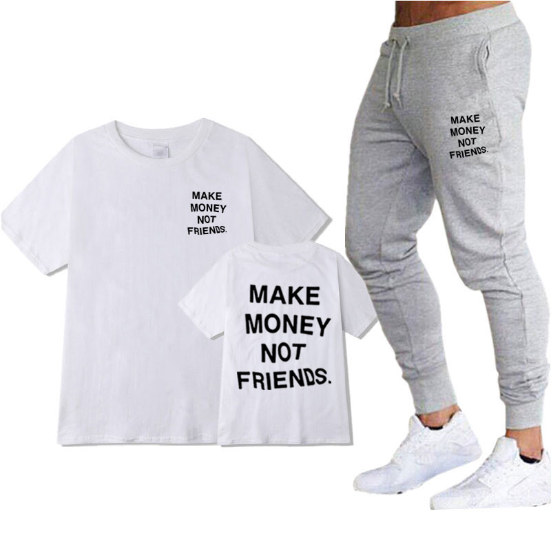 Tracksuit tracksuit men Two Piece Set short Sleeve short Tops And middle MAKE MONEY NOT FRIENDSWaist Shorts Suits Fitness, Pink tck5921
Tracksuit tracksuit men Two Piece Set short Sleeve short Tops And middle MAKE MONEY NOT FRIENDSWaist Shorts Suits Fitness, Pink tck5921