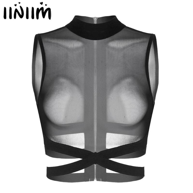 Ladies Womens Tanks Sheer Mesh See-through Transparent Zipper Back Elastic Strappy Criss Cross Crop Top Women' Clothing Camis, As pic
Ladies Womens Tanks Sheer Mesh See-through Transparent Zipper Back Elastic Strappy Criss Cross Crop Top Women' Clothing Camis, As pic