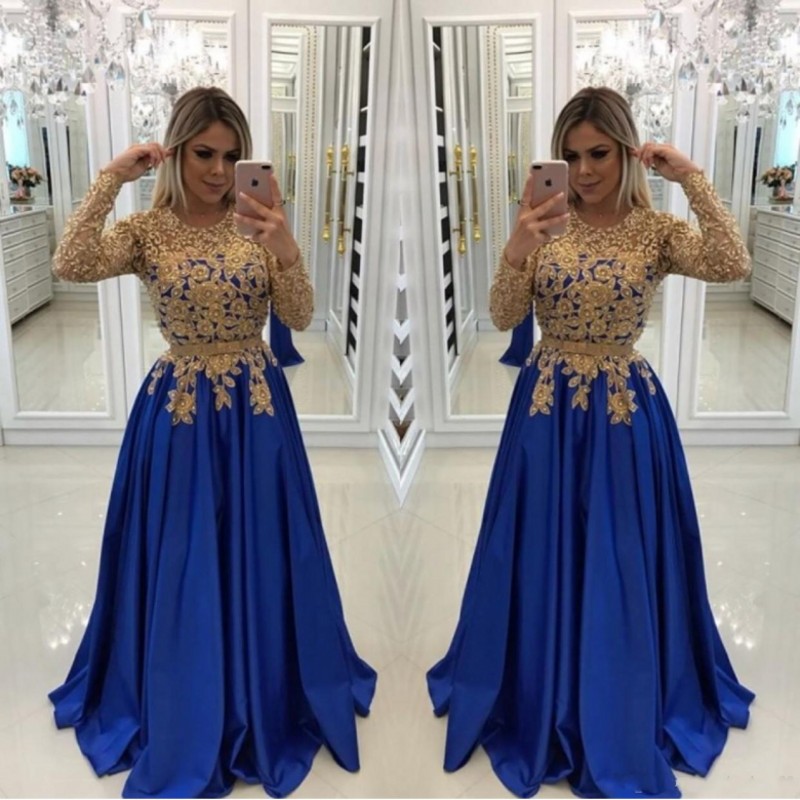 Sexy Royal Blue Evening Dresses Lace Beads Caftan Formal Prom Gowns Illusion Long Sleeves Sequins Satin Pageant Dress Evening Wear, Black
Sexy Royal Blue Evening Dresses Lace Beads Caftan Formal Prom Gowns Illusion Long Sleeves Sequins Satin Pageant Dress Evening Wear, Black