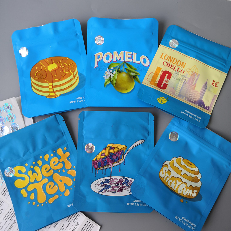 3.5G blue Cookies California Sticky Buns Berry Pie Sweet Tea LondonChello Jefe Yellow Fruit Stripes Lemon Pepper Packaging Bags Dry Herb
3.5G blue Cookies California Sticky Buns Berry Pie Sweet Tea LondonChello Jefe Yellow Fruit Stripes Lemon Pepper Packaging Bags Dry Herb