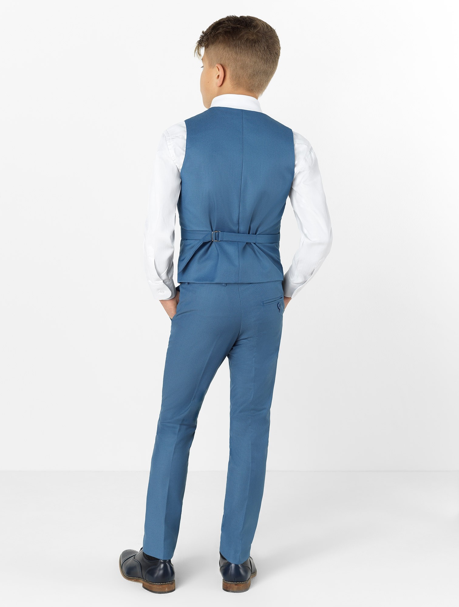 2019 Handsome Royal Blue Boys Formal Wear Jacket Pants 3 Pieces Set Suits for Wedding Dinner Children Kids Tuxedos