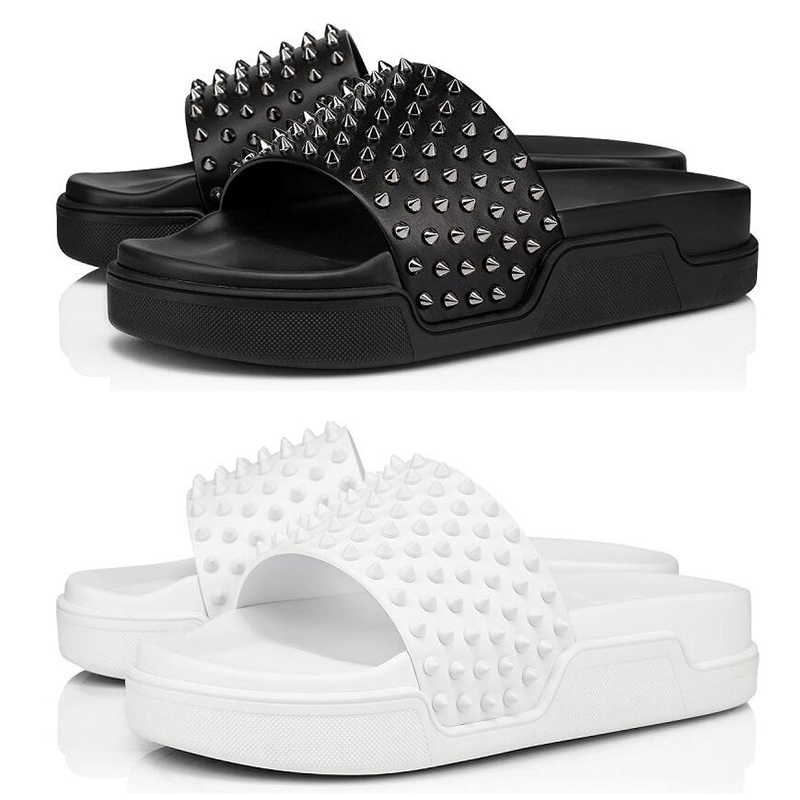 New red bottoms men slippers fashion slides triple black white yellow spikes mens flat flip flops beach hotel platform sandals size 40-46, 10
New red bottoms men slippers fashion slides triple black white yellow spikes mens flat flip flops beach hotel platform sandals size 40-46, 10