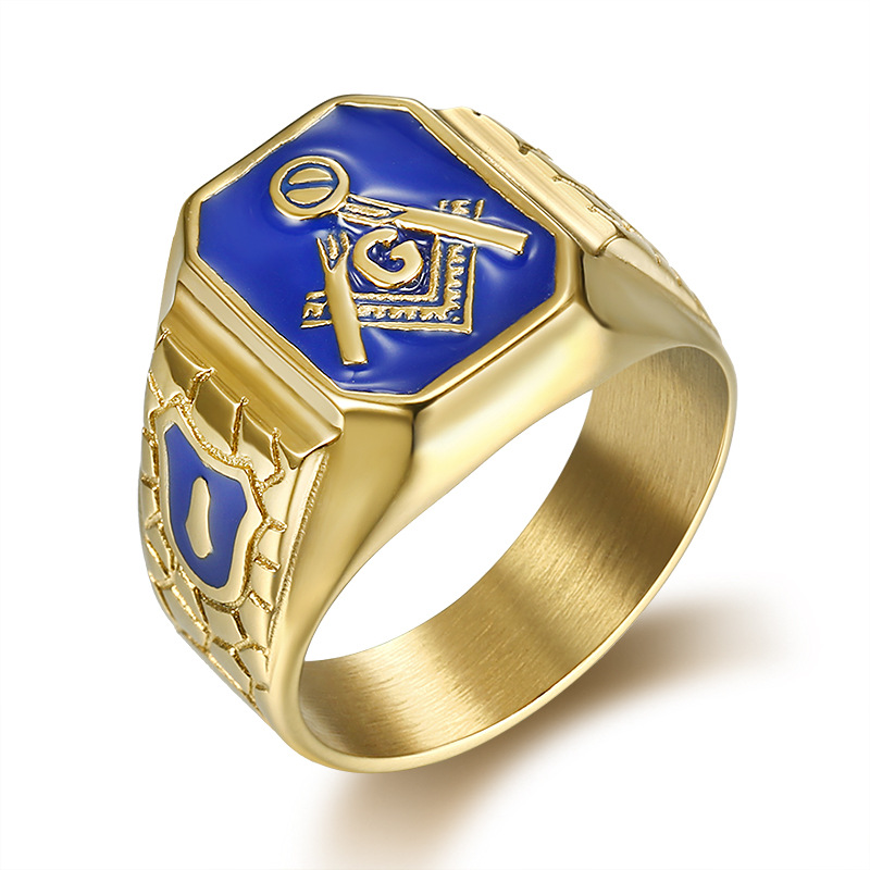 18k 24k Gold Plating 316 Stainless steel Masonic Freemason Signet Rings Dark Blue Lodge Enamel fraternal mason rings jewelry for men, Golden;silver
18k 24k Gold Plating 316 Stainless steel Masonic Freemason Signet Rings Dark Blue Lodge Enamel fraternal mason rings jewelry for men, Golden;silver