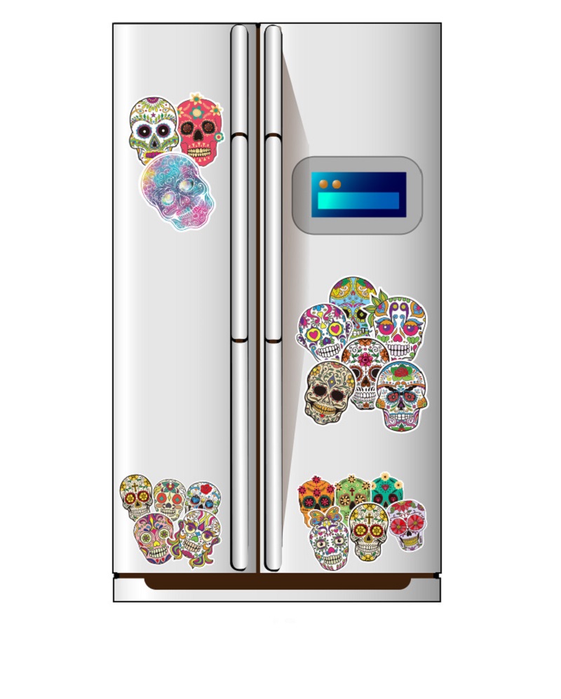 50pcs Skull Stickers Pack Motorcycle Car Stickers Mexican Day of The Dead Sticker Bomb Water Bottle