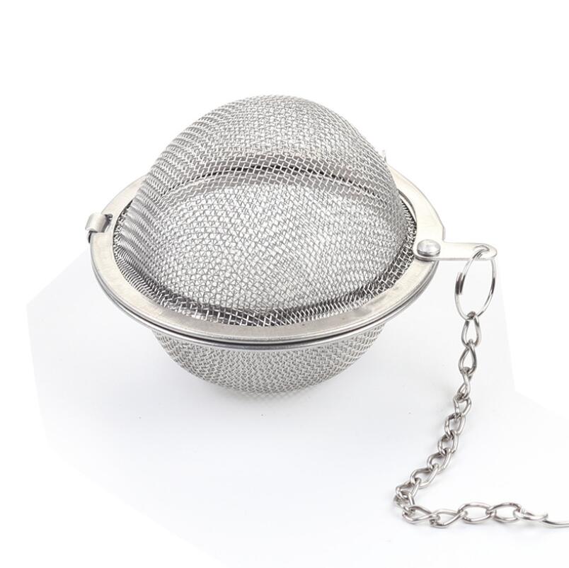 Steel Stainless Sphere Locking Spice Strainer Filter Infuser Mesh Herbal Ball Kitchen Tea Tools 0115