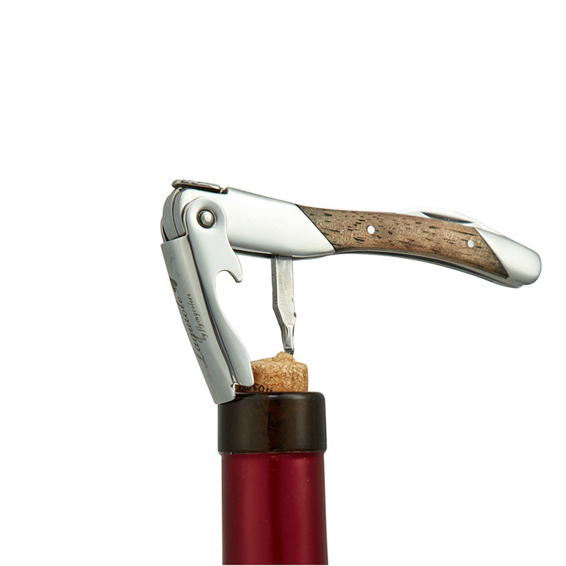 Laguiole Style Wood Handle Corkscrew Wine Opener Knife Stainless Steel Sommelier Beer Can Bottle Openers Foil Cutter in Gift Box Y200405