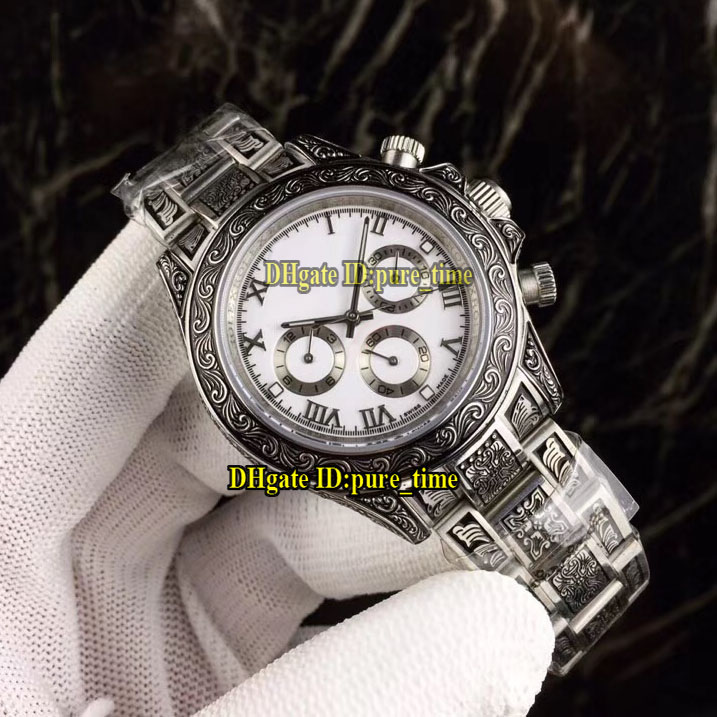 New Style Retro Full Engraving Case 116500 White Dial Automatic Mens Watch 316L Carved Steel Bracelet High Quality Sport Watches OX39, Rox39b (6)
New Style Retro Full Engraving Case 116500 White Dial Automatic Mens Watch 316L Carved Steel Bracelet High Quality Sport Watches OX39, Rox39b (6)
