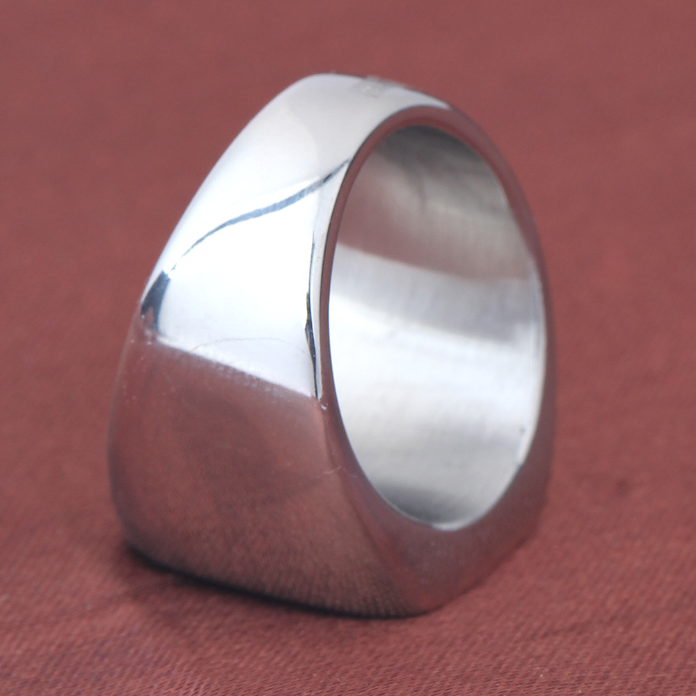 4 Colors Mens Blank Square Band Ring 2023 New in Guys Titanium Steel Gold Silver Color Black Blue Vintage Valentines Day Lovers Gifts for Men Boy Frie