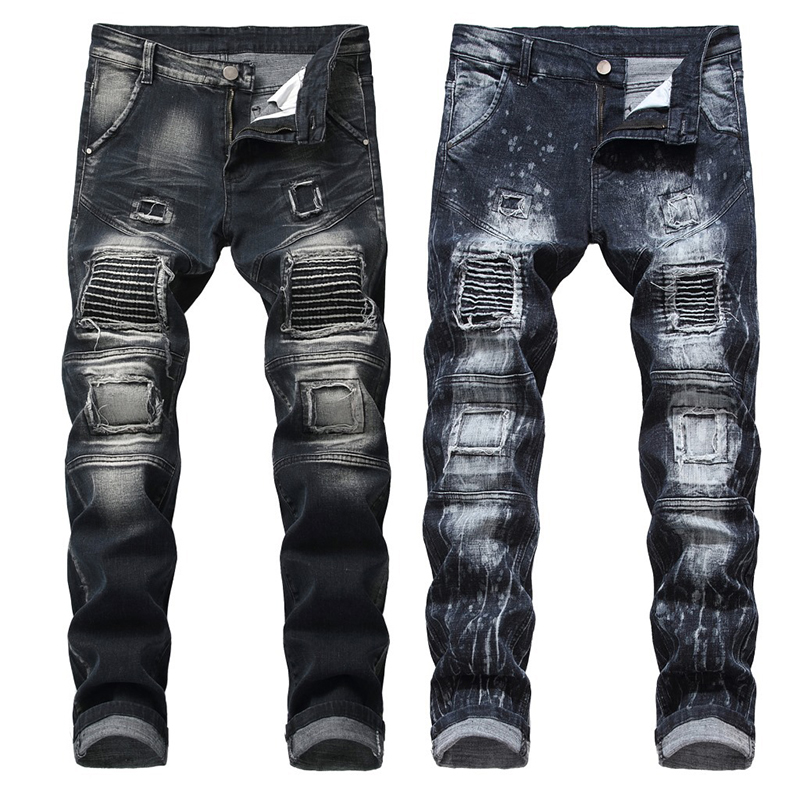 Plus Size Pant Men Street Jeans Holes Hip Hop Trousers Male Casual Elasticity Pants 2020 Party Mid Waist Jeans, White black
Plus Size Pant Men Street Jeans Holes Hip Hop Trousers Male Casual Elasticity Pants 2020 Party Mid Waist Jeans, White black