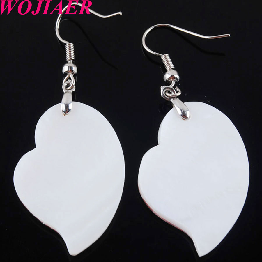 WOJIAER Double Color Drop Earrings For Women Water Dangle Earring Drops Statement Natural Abalone Shell Pearl Beads Jewelry BV904