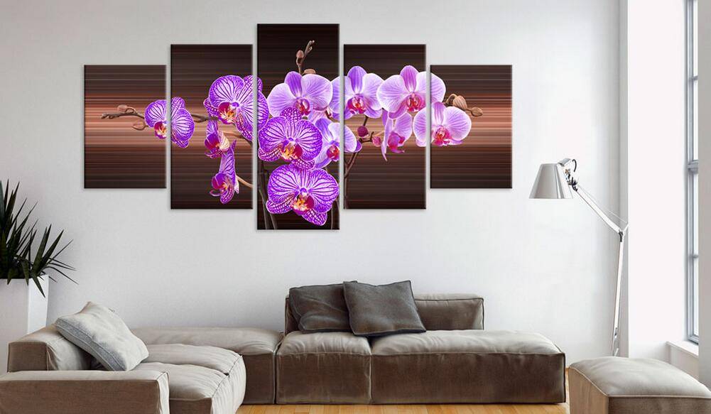 5pcs/set Unframed Flower of Joy HD Print On Canvas Wall Art Picture For Home and Living Room Decor