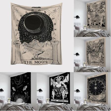 2020 150*100cm Tarot Card Printed Tapestry Wall Hanging Tapestries rectangle tapestry Astrology Divination Bedspread Beach Mat
2020 150*100cm Tarot Card Printed Tapestry Wall Hanging Tapestries rectangle tapestry Astrology Divination Bedspread Beach Mat