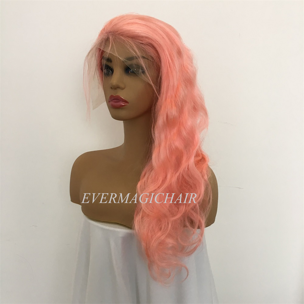 Ombre T1B/Pink Full Lace Human Hair Wigs Body Wave Brazilian Virgin Human Hair 150 Density Lace Front wig With Baby Hair Glueless
