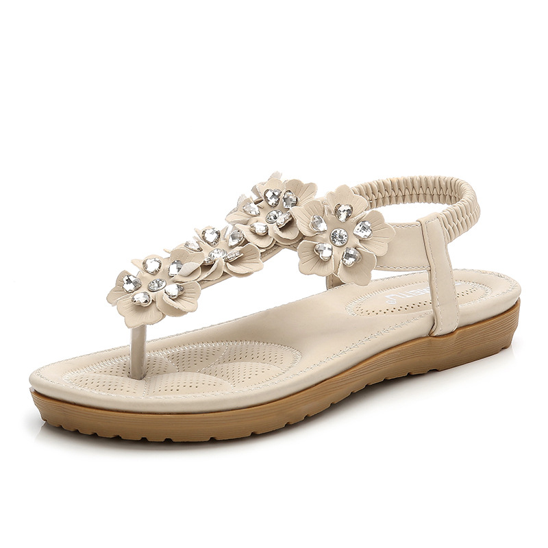 Summer new women shoes fashion rhinestone flowers women sandals casual flat shoes thick bottom toe beach sandals Sandalias mujer, Beige
Summer new women shoes fashion rhinestone flowers women sandals casual flat shoes thick bottom toe beach sandals Sandalias mujer, Beige