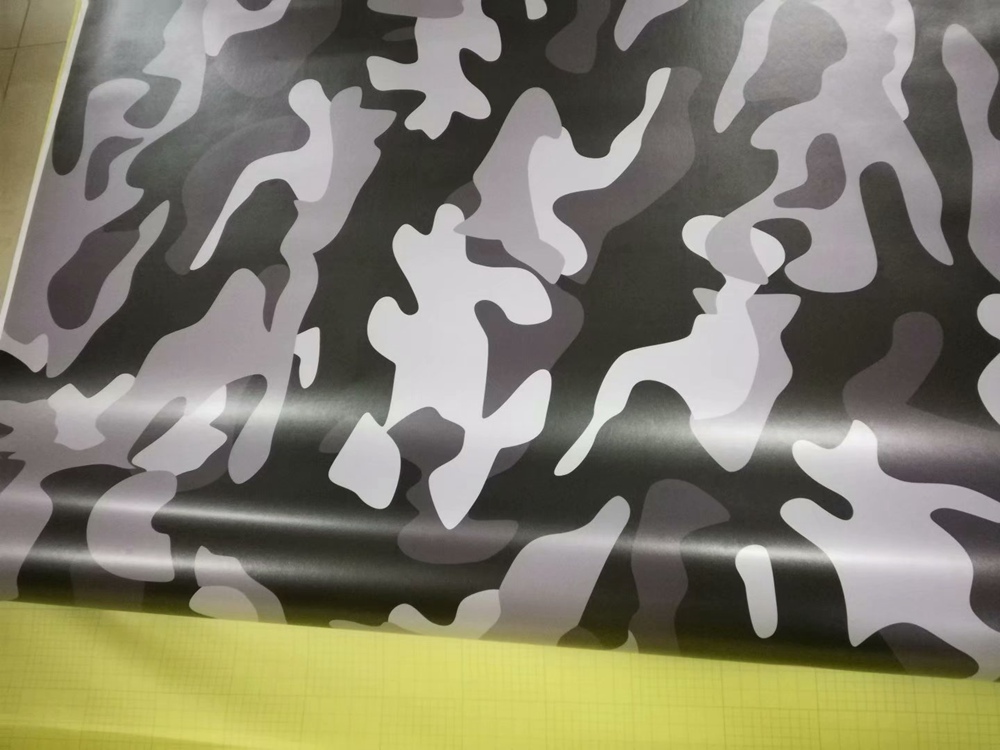 Snow Large black white gray Camouflage Vinyl wrap for Vehicle car wrap film Camo Truck Wrap covering foil Self adhesive 1.52x30m 5x98ft