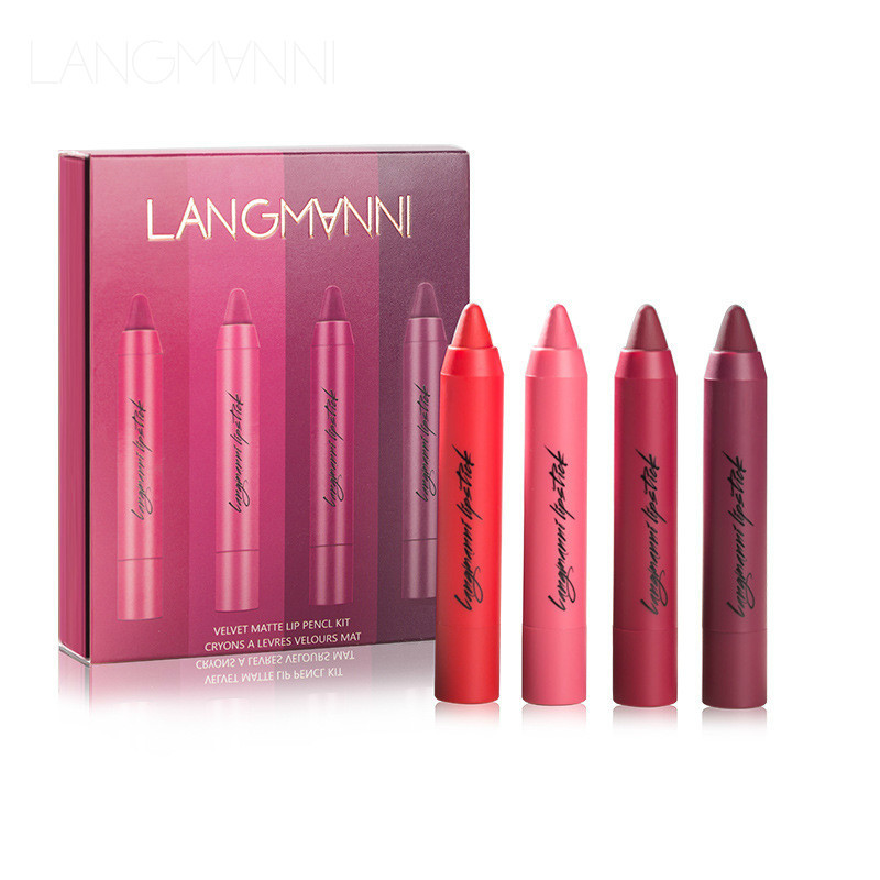 4 Pcs/set Matte Lipsticks Waterproof Long Lasting Mate Lipstick Pen Cosmetic Easy To Wear Batom Makeup Set
4 Pcs/set Matte Lipsticks Waterproof Long Lasting Mate Lipstick Pen Cosmetic Easy To Wear Batom Makeup Set