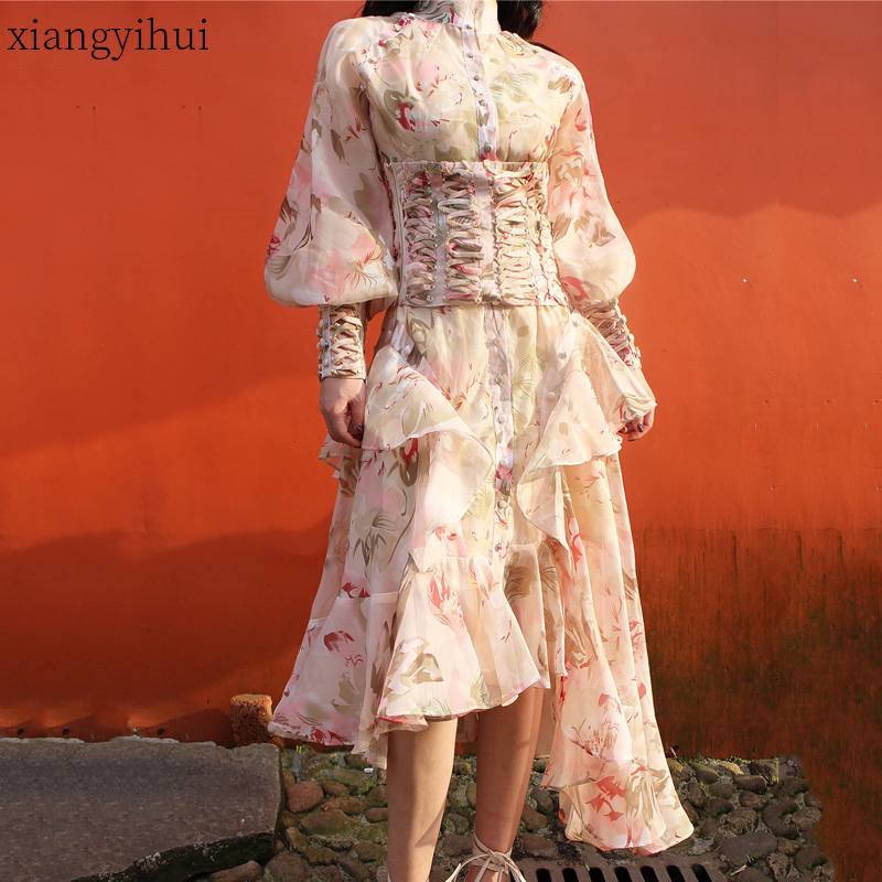 Vintage Floral Print Dress Women Elegant Summer Organza Party Dress Fashion Long Sleeve Cascading Ruffles Beach Long Dresses, Black
Vintage Floral Print Dress Women Elegant Summer Organza Party Dress Fashion Long Sleeve Cascading Ruffles Beach Long Dresses, Black