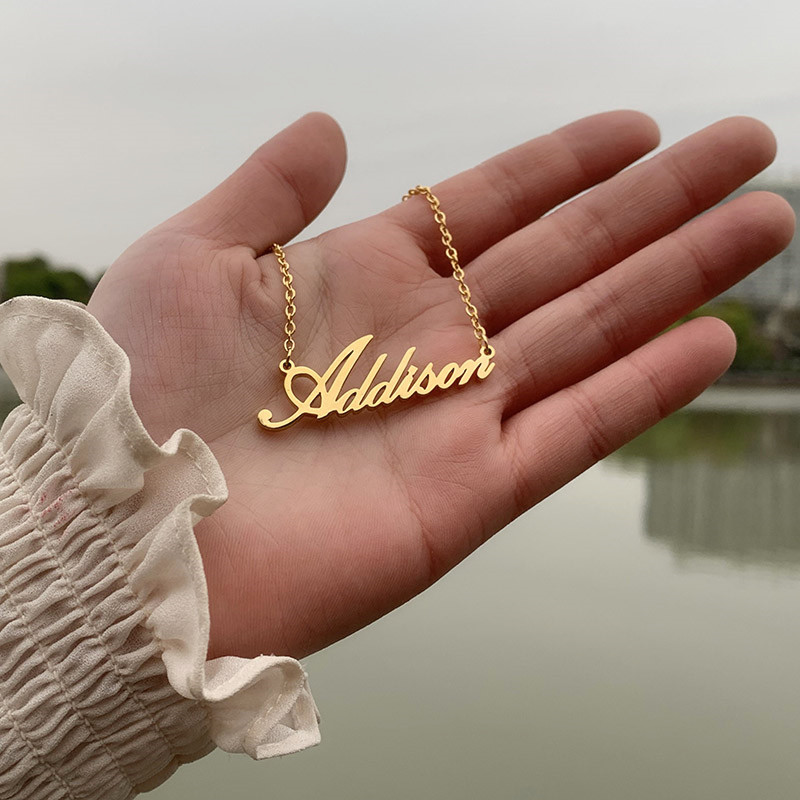 Name Necklace Gold Color Stainless Steel Personalized Custom Necklaces,Custom Name Necklace, Personalized Name Pendant 2019 New, Silver
Name Necklace Gold Color Stainless Steel Personalized Custom Necklaces,Custom Name Necklace, Personalized Name Pendant 2019 New, Silver
