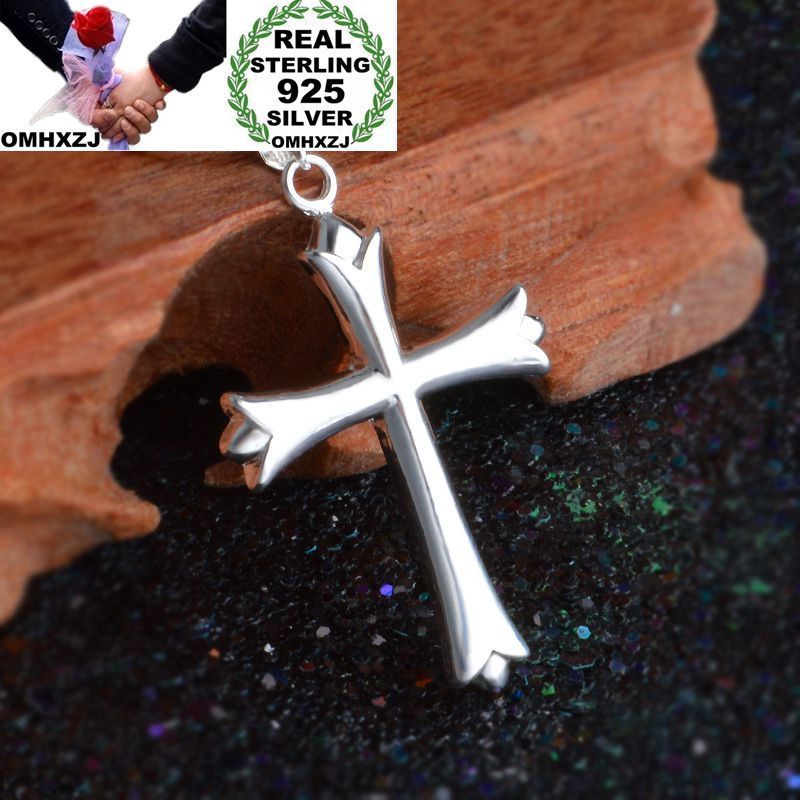 OMHXZJ Wholesale Personality Fashion OL Woman Girl Party Wedding Gift Silver Cross Pendant 925 Sterling Silver Necklace NC20
OMHXZJ Wholesale Personality Fashion OL Woman Girl Party Wedding Gift Silver Cross Pendant 925 Sterling Silver Necklace NC20