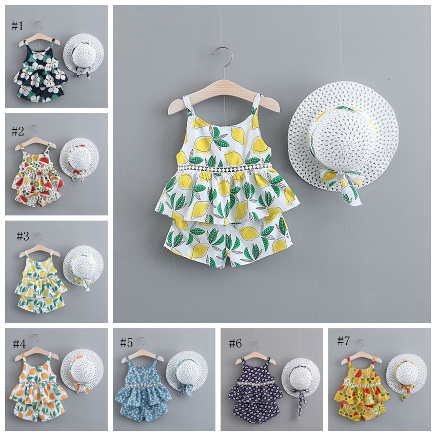 Flower Girl Outfits Baby Girls Floral Tops Shorts Hat 3PCS Set Suspender Toddler Clothes Set Summer Baby Clothing 7 Designs DHW3884, 1lot=3pcs=top+shorts+hat
Flower Girl Outfits Baby Girls Floral Tops Shorts Hat 3PCS Set Suspender Toddler Clothes Set Summer Baby Clothing 7 Designs DHW3884, 1lot=3pcs=top+shorts+hat