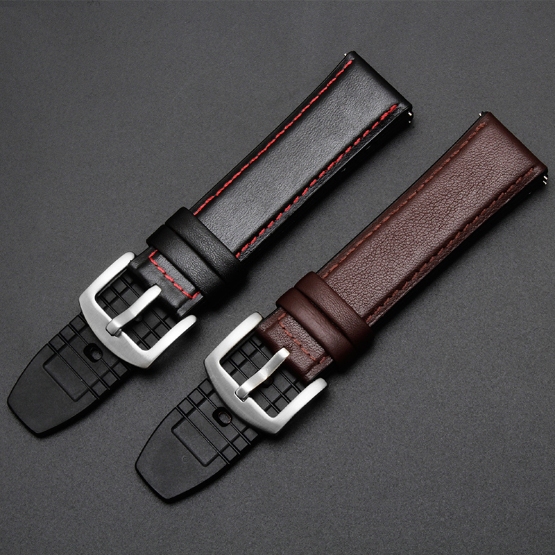 Watch Bands Watchband 22mm Silicone anad Leather 2in 1 Strap Fashion Men's Replacement Wristband For Huawei watch Pro/GT Quick release
Watch Bands Watchband 22mm Silicone anad Leather 2in 1 Strap Fashion Men's Replacement Wristband For Huawei watch Pro/GT Quick release