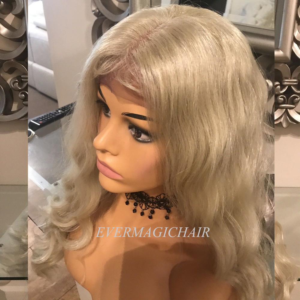 Blonde Full Lace Human Hair Wigs Body Wave Brazilian Virgin Human Hair 150 Density Lace Front wig With Baby Hair Glueless