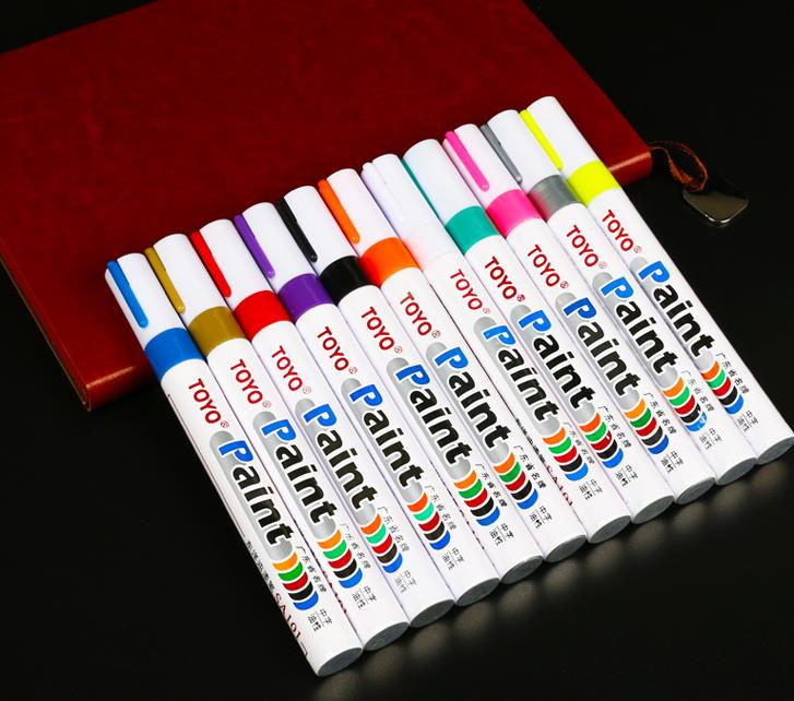 Paint pen for rock painting Wood Glass Metal Ceramic Works on almost all surfaces Medium tip Oil Paint Marker Pens Water Resistant colorful