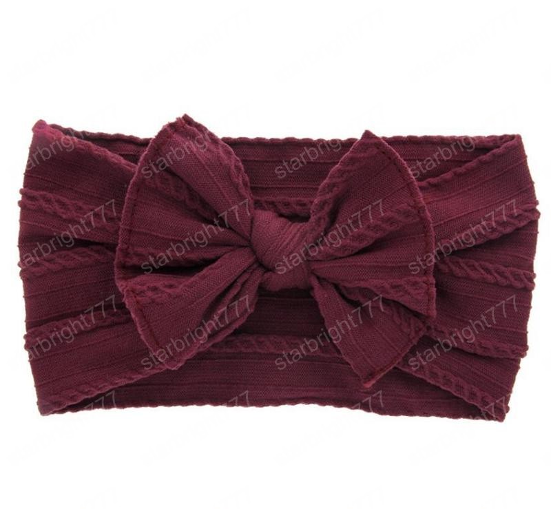 Baby Big Bow Headbands Soft Nylon Turban Hairband Oversize Bunny Ear Headwrap Baby Girl Head Wrap Accessories 8 Colors