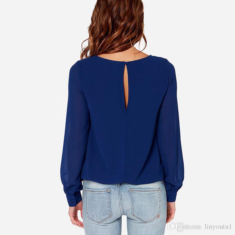 2020 Blouse Women Cuff Split Long Sleeve Women's Chiffon Blouse Plus Size Kimono Shirt Women Blousees Large Size 5XL 6XL