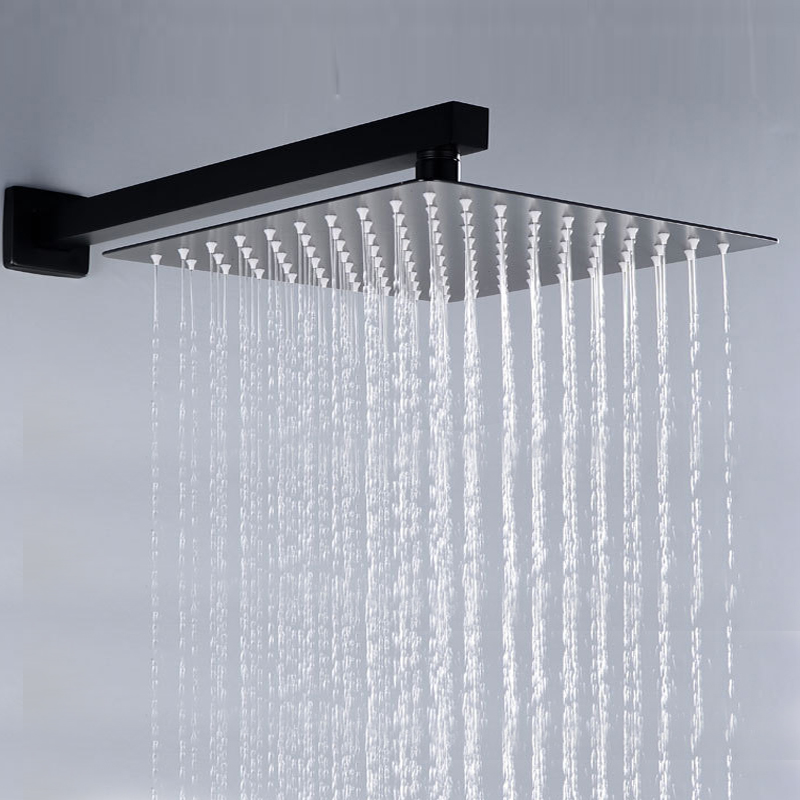 12'' Square 304 Stainless Steel Rain Shower Head Rainfall Bathroom Ultra Thin Black Surface Top Sprayer New
12'' Square 304 Stainless Steel Rain Shower Head Rainfall Bathroom Ultra Thin Black Surface Top Sprayer New