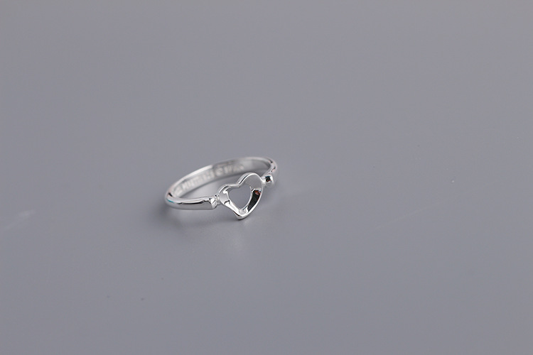 Wholesale-High quality 925 sterling silver ring for women heart shape rings wedding party accessories