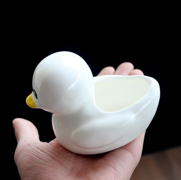 Little duck ceramic flower pot succulent planter decoration creative cute potted desktop home and garden decor ornaments