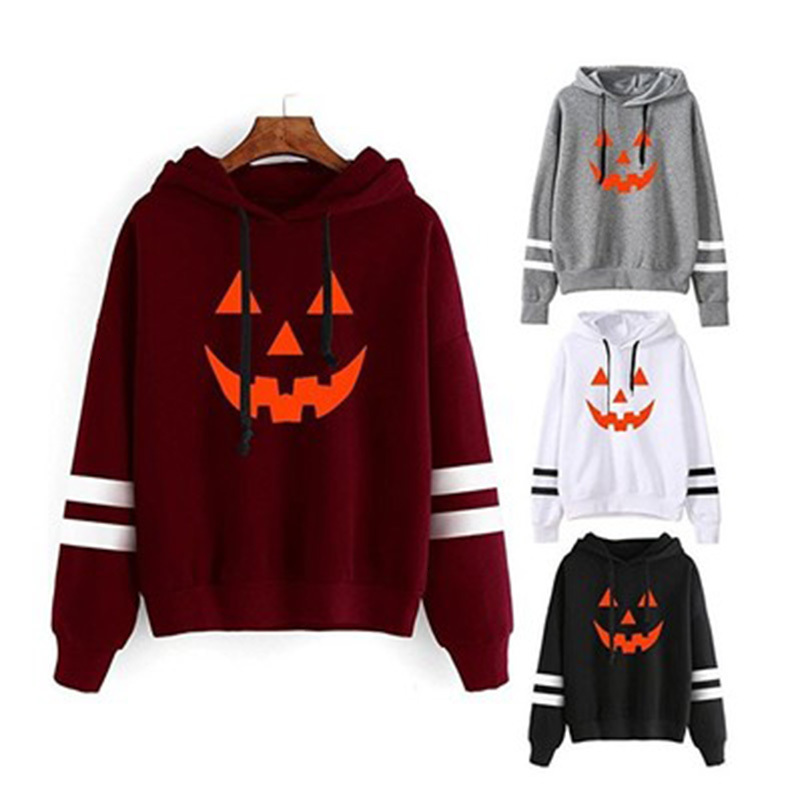 Women Shirt Long Sleeve 2019 Autumn Winter Halloween Pumpkin Print Plus Velvet Hooded Sports Shirt, Black
Women Shirt Long Sleeve 2019 Autumn Winter Halloween Pumpkin Print Plus Velvet Hooded Sports Shirt, Black
