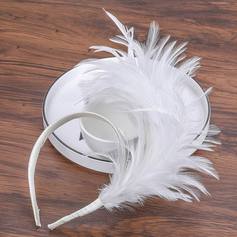 Haimeikang Feather Hairband Fascinator Flapper Headband Mardi Gras Party Head Decor Hot Halloween Festival Accessories