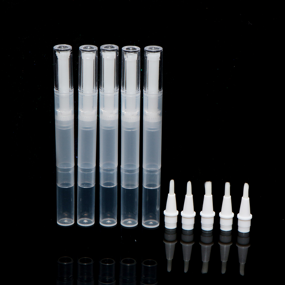 ELECOOL 5pcs Nail Nutrition Oil Empty Pen Bottle With Brush Applicator Portable Cosmetic Tool For Lip Gloss Nail Art Tools