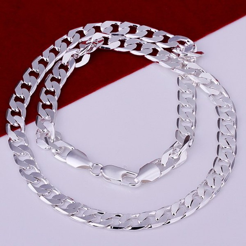 Whole 4MM6MM8MM10MM Width 925 Silver Figaro Chain Necklace for Man Women Fashion Cuban Jewelry Hip Hop Curb Necklace New