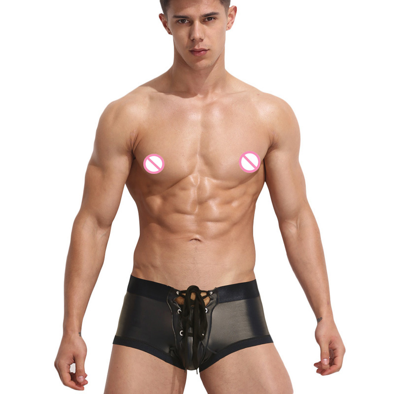 3 Colors Fashion Low Rise Men Boxer Shorts Tight Faux Leather Shorts Drawstring Elastic Waist Briefs Sexy Metallic Night Clubwear, Black;white
3 Colors Fashion Low Rise Men Boxer Shorts Tight Faux Leather Shorts Drawstring Elastic Waist Briefs Sexy Metallic Night Clubwear, Black;white