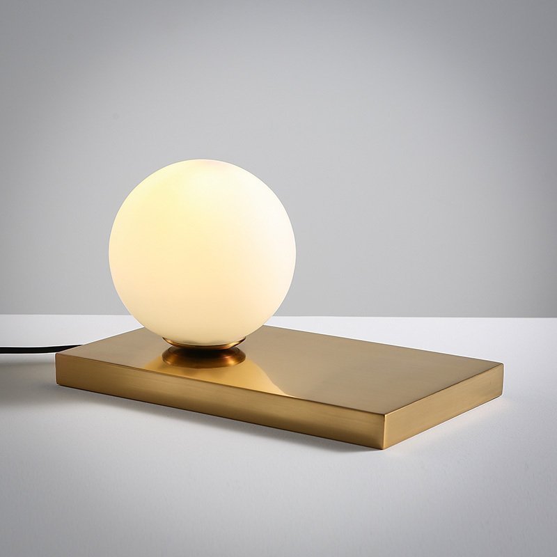 Desk lamp LED Table Lights E14 creative White glass lampshade simple light office personality decoration