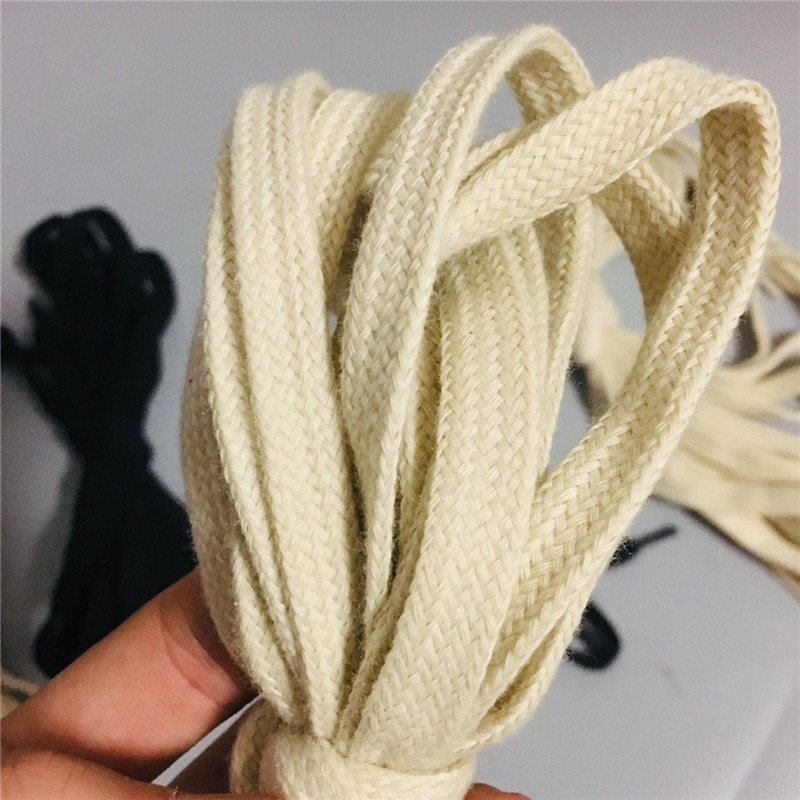 100% cotton High Quality 1.8m milk white/black shoes laces wholesale shoelaces 2pairs/lot