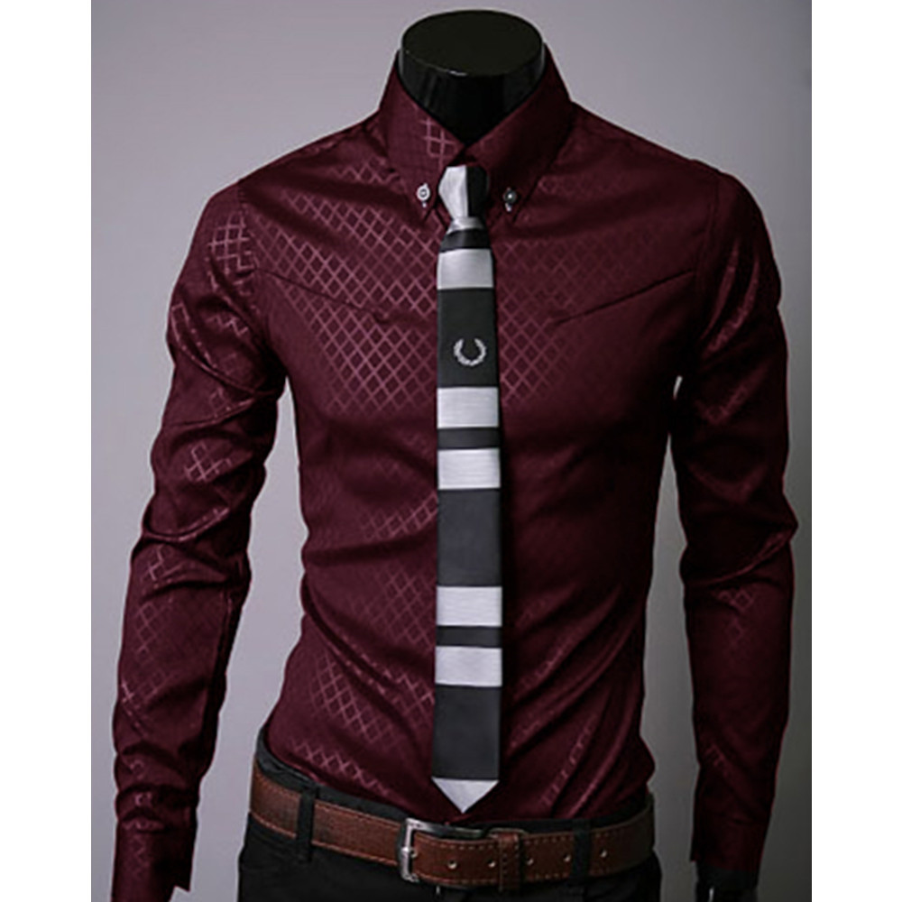 Business Man Formal Shirts Long Sleeve Tops Turn-down Collar High Quality Male Clothes Office Wear Korean Style Slim Shirt 2019