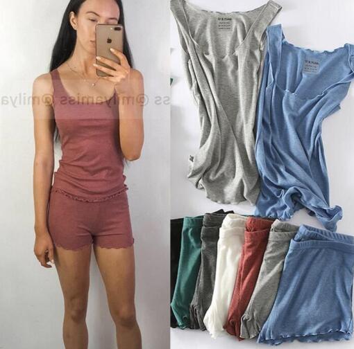 Women Summer Cotton Pajama Sets Sleeveless Tops Cotton Shorts Two Pieces Sleeping Suits, White
Women Summer Cotton Pajama Sets Sleeveless Tops Cotton Shorts Two Pieces Sleeping Suits, White